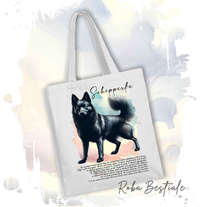 Shopper BEHAVIOR - SCHIPPERKE - Standard FCI - Diversi colori disponibili, 100% Cotone