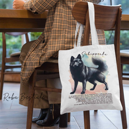 Shopper BEHAVIOR - SCHIPPERKE - Standard FCI - Diversi colori disponibili, 100% Cotone