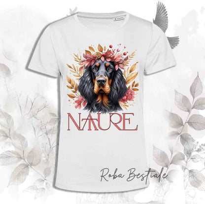 T-Shirt NATURE - SETTER GORDON - Nera o Bianca - Uomo o Donna, dalla XS alla 5XL