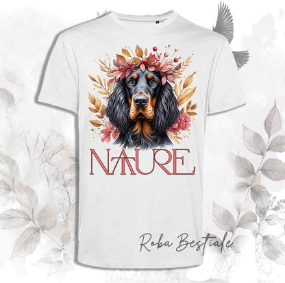 T-Shirt NATURE - SETTER GORDON - Nera o Bianca - Uomo o Donna, dalla XS alla 5XL