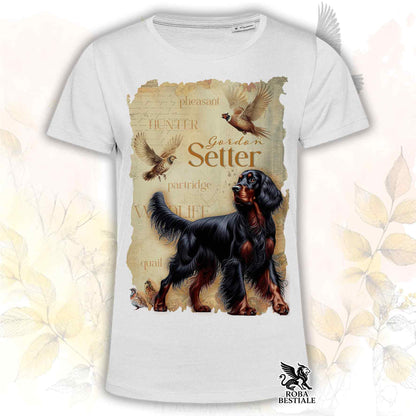 T-Shirt FIELD LEGACY - SETTER GORDON - Bianca o Beige, da Uomo o da Donna - dalla XS alla 5XL