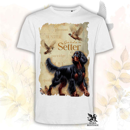 T-Shirt FIELD LEGACY - SETTER GORDON - Bianca o Beige, da Uomo o da Donna - dalla XS alla 5XL