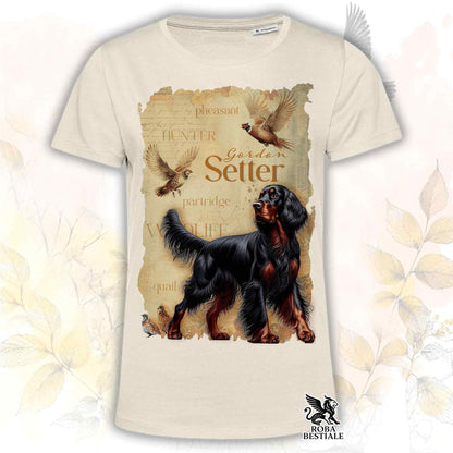 T-Shirt FIELD LEGACY - SETTER GORDON - Bianca o Beige, da Uomo o da Donna - dalla XS alla 5XL