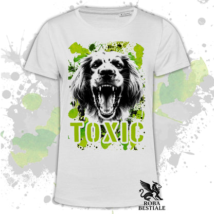T-Shirt TOXIC - ENGLISH SETTER - White or Beige, Men's or Women's - from XS to 5XL