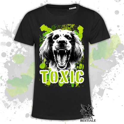 T-Shirt TOXIC - ENGLISH SETTER - White or Beige, Men's or Women's - from XS to 5XL