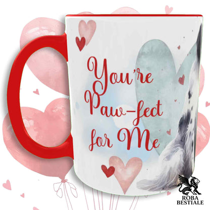 LOVE ME Mug - ENGLISH SETTER Blue Belton - Ceramic, with Red details - 330 ml