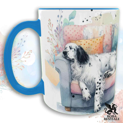 Tazza SOFT LIFE - SETTER INGLESE Blue Belton - In Ceramica, colore a scelta - 330 ml