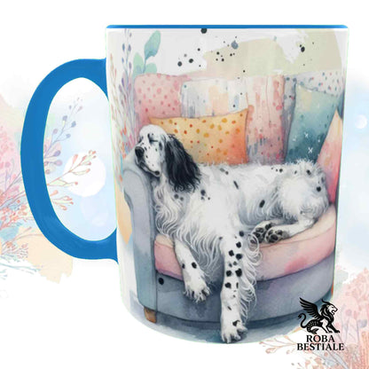 Tazza SOFT LIFE - SETTER INGLESE Blue Belton - In Ceramica, colore a scelta - 330 ml