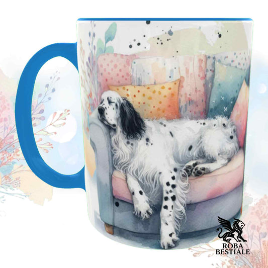 Tazza SOFT LIFE - SETTER INGLESE Blue Belton - In Ceramica, colore a scelta - 330 ml