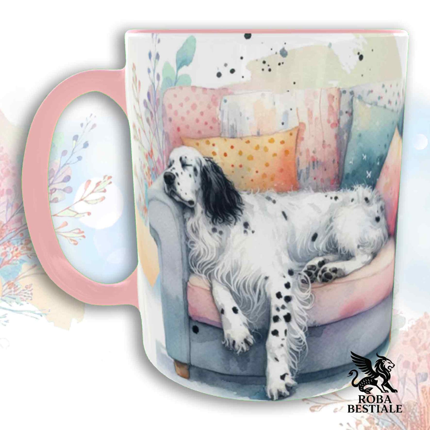 Tazza SOFT LIFE - SETTER INGLESE Blue Belton - In Ceramica, colore a scelta - 330 ml