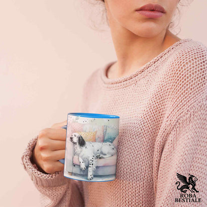 Tazza SOFT LIFE - SETTER INGLESE Blue Belton - In Ceramica, colore a scelta - 330 ml