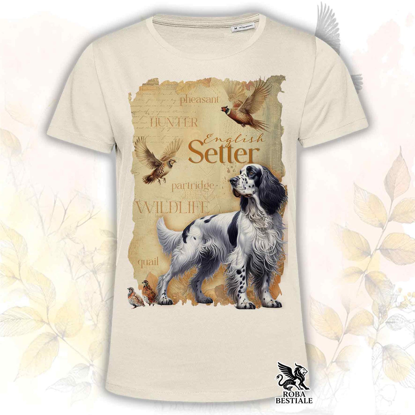 T-Shirt FIELD LEGACY - SETTER INGLESE Blue Belton - Bianca o Beige, da Uomo o da Donna - dalla XS alla 5XL