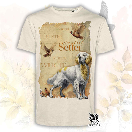 T-Shirt FIELD LEGACY - SETTER INGLESE Lemon Belton - Bianca o Beige, da Uomo o da Donna - dalla XS alla 5XL