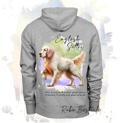 Felpa BEHAVIOR - SETTER INGLESE Orange Belton - Standard FCI - Unisex - Grigia - dalla XS alla 3XL