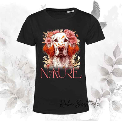 T-Shirt NATURE - SETTER INGLESE Orange Belton - Nera o Bianca - Uomo o Donna, dalla XS alla 5XL