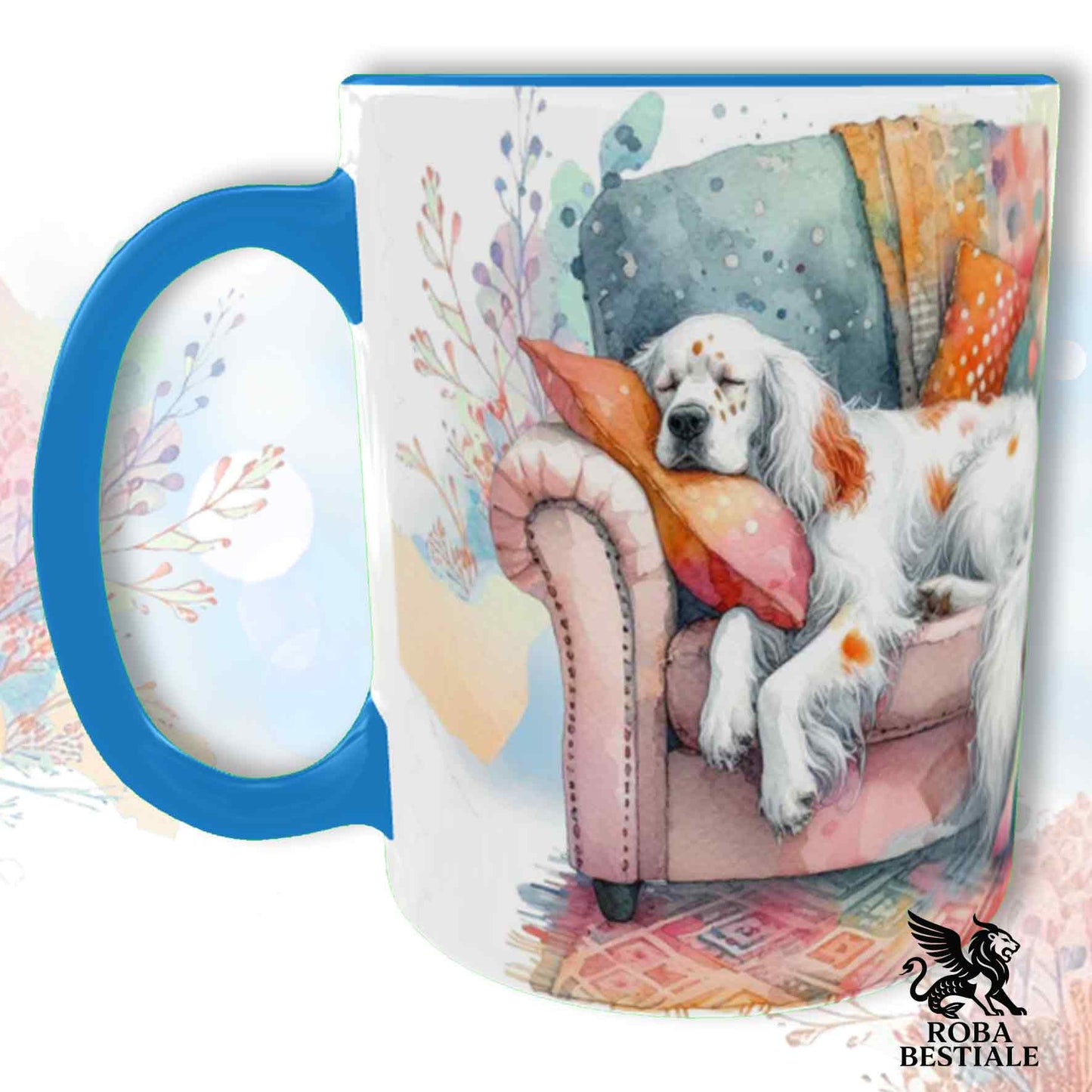 Tazza SOFT LIFE - SETTER INGLESE Orange Belton - In Ceramica, colore a scelta - 330 ml