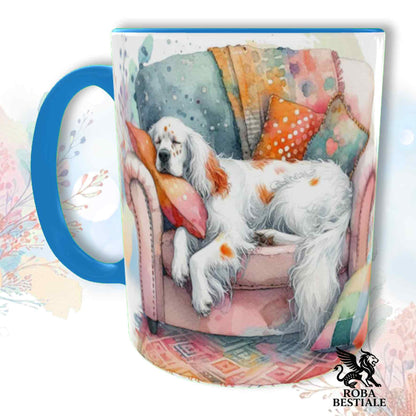 Tazza SOFT LIFE - SETTER INGLESE Orange Belton - In Ceramica, colore a scelta - 330 ml
