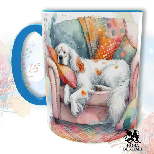 Tazza SOFT LIFE - SETTER INGLESE Orange Belton - In Ceramica, colore a scelta - 330 ml