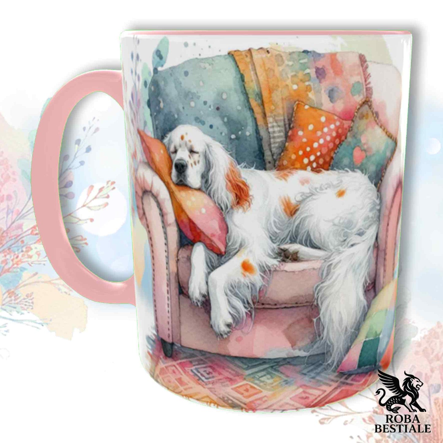Tazza SOFT LIFE - SETTER INGLESE Orange Belton - In Ceramica, colore a scelta - 330 ml