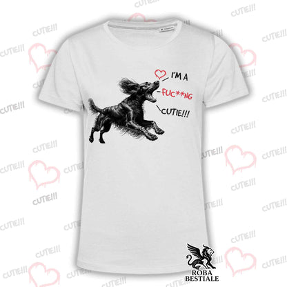 T-Shirt CUTIE - Red IRISH SETTER - White or Beige, for Men or Women - from XS to 5XL