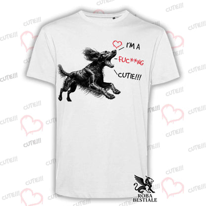 T-Shirt CUTIE - Red IRISH SETTER - White or Beige, for Men or Women - from XS to 5XL