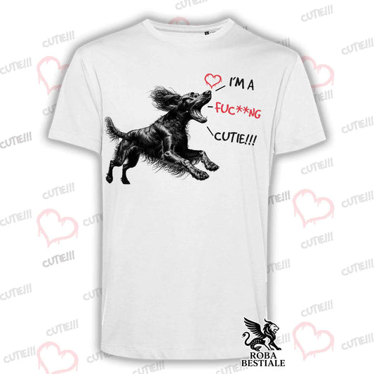 T-Shirt CUTIE - SETTER IRLANDESE Rosso - Bianca o Beige, da Uomo o da Donna - dalla XS alla 5XL