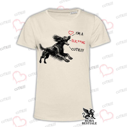 T-Shirt CUTIE - Red IRISH SETTER - White or Beige, for Men or Women - from XS to 5XL