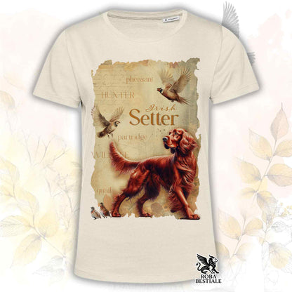 T-Shirt FIELD LEGACY - SETTER IRLANDESE Rosso - Bianca o Beige, da Uomo o da Donna - dalla XS alla 5XL