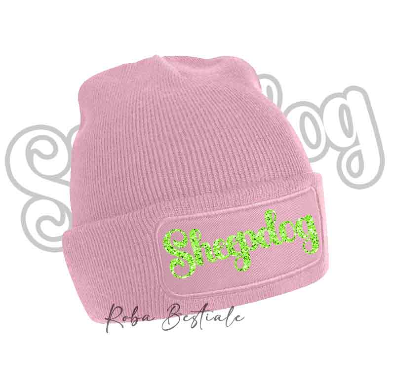 Beanie SHEEPDOG - Winter Hat BLACK, BLUE NAVY or BABY PINK - Writing in color of your choice