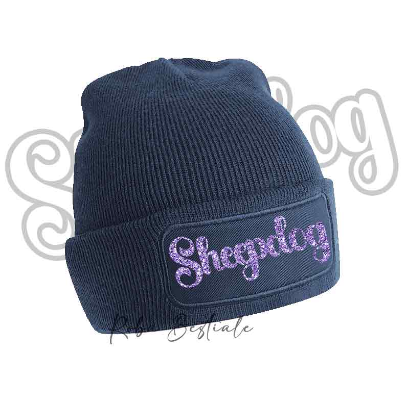 Beanie SHEEPDOG - Winter Hat BLACK, BLUE NAVY or BABY PINK - Writing in color of your choice