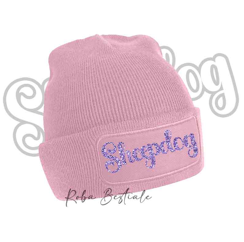 Beanie SHEEPDOG - Winter Hat BLACK, BLUE NAVY or BABY PINK - Writing in color of your choice