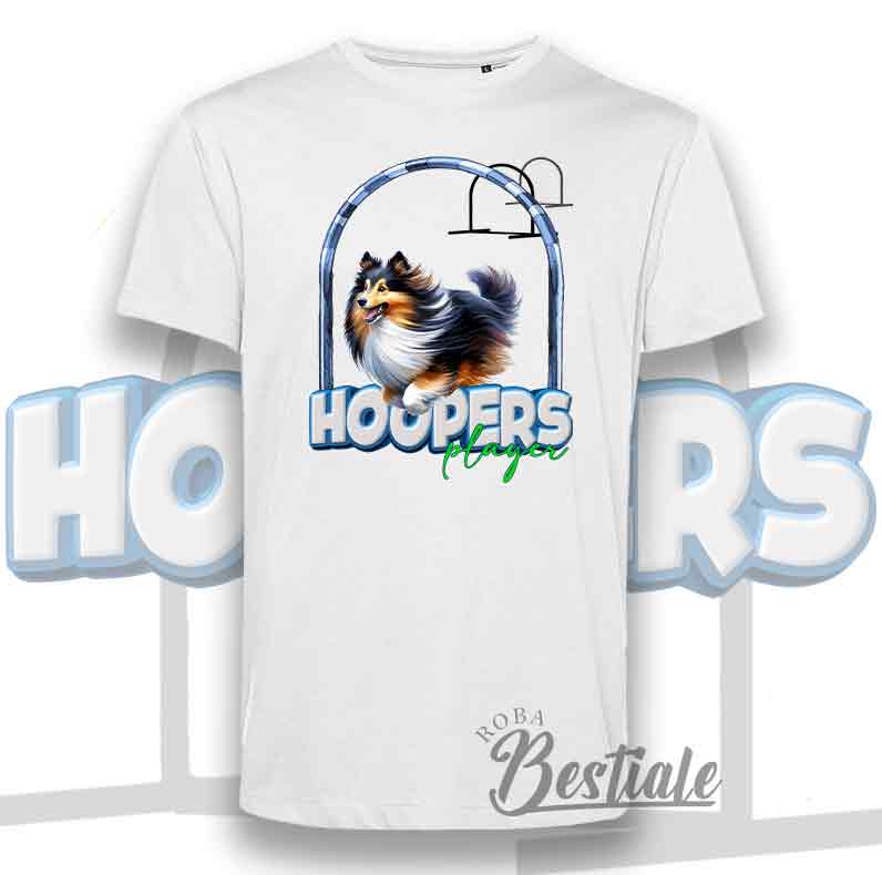 T-Shirt HOOPERS Player - SHETLAND SHEEPDOG Black Tricolor