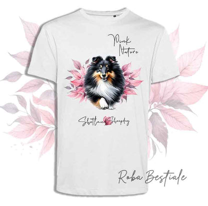 T-Shirt SHETLAND SHEEPDOG Black Tricolor - Collezione Pink Nature