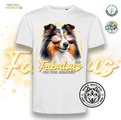 TOO FABULOUS T-Shirt - SHETLAND SHEEPDOG Black Tricolor