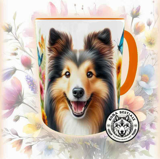 SPRING LOVE mug - SHETLAND SHEEPDOG