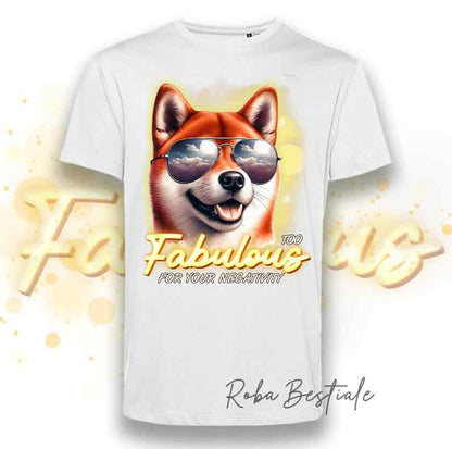 T-Shirt TOO FABULOUS - SHIBA INU Rosso
