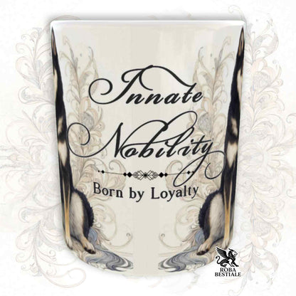 Tazza NOBILITY - SHIBA INU Nero Focato - Manico ORO - 330 ml - in Ceramica