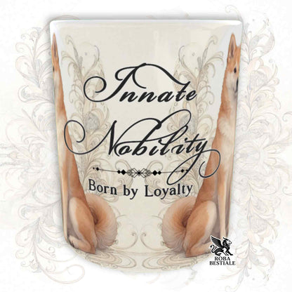 Tazza NOBILITY - SHIBA INU Rosso - Manico ORO - 330 ml - in Ceramica