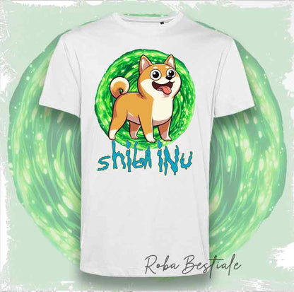 RICK &amp; MORTY T-Shirt - SHIBA INU Red
