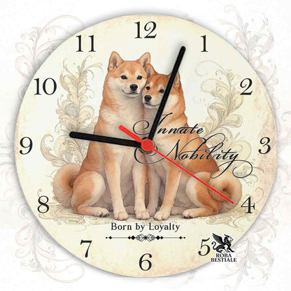 Orologio da Muro NOBILITY - SHIBA INU Rosso - in MDF - diametro 20 o 30 cm