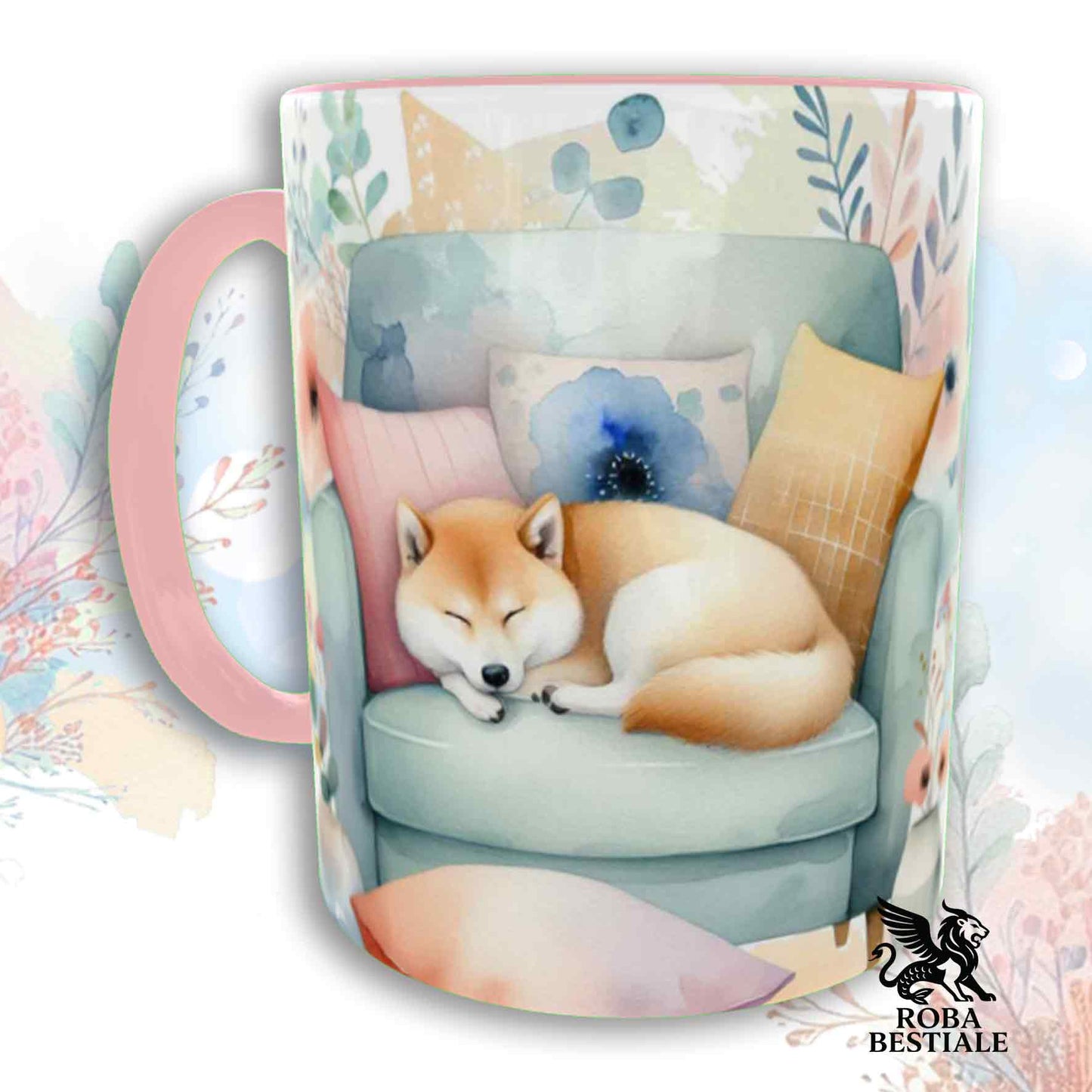 Tazza SOFT LIFE - SHIBA INU Rosso - In Ceramica, colore a scelta - 330 ml