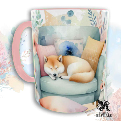 Tazza SOFT LIFE - SHIBA INU Rosso - In Ceramica, colore a scelta - 330 ml