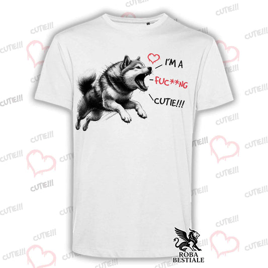 T-Shirt CUTIE - SHIBA INU Rosso - Bianca o Beige, da Uomo o da Donna - dalla XS alla 5XLL
