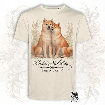 T-Shirt NOBILITY - SHIBA INU Rosso - Bianca o Beige, da Uomo o da Donna - dalla XS alla 5XL