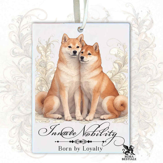 Profumatore NOBILITY - SHIBA INU Rosso - In Feltro, con cordino - 7,5 x 10 cm