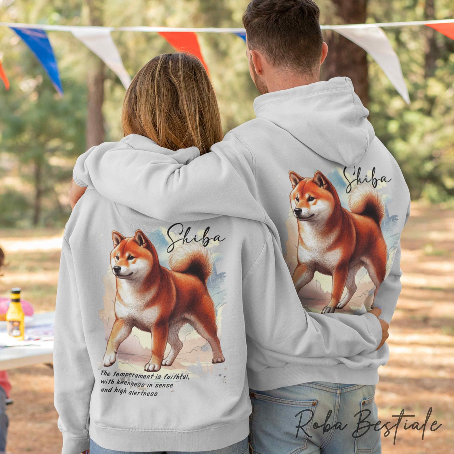 Felpa BEHAVIOR - SHIBA INU Rosso - Standard FCI - Unisex - Grigia - dalla XS alla 3XL