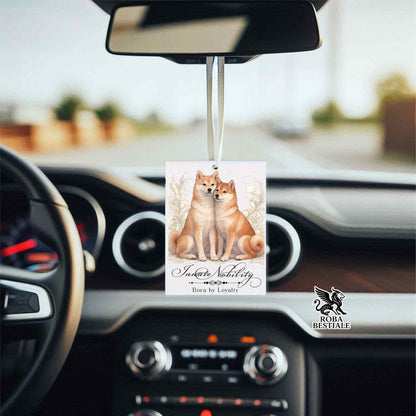 Profumatore NOBILITY - SHIBA INU Rosso - In Feltro, con cordino - 7,5 x 10 cm