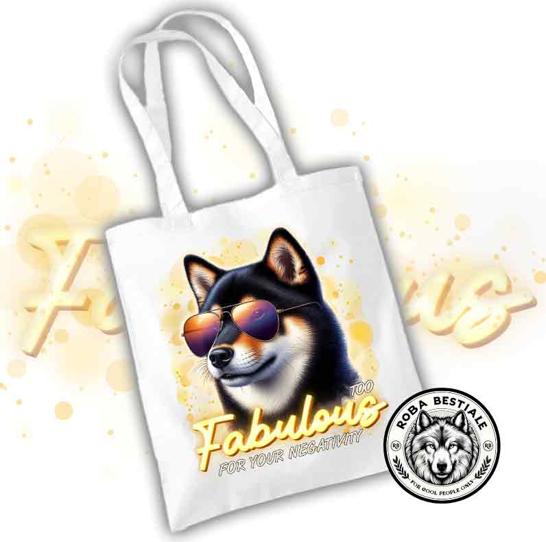 Shopper TOO FABULOUS - SHIBA INU Black Tricolor