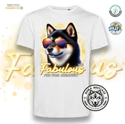 T-Shirt TOO FABULOUS - SHIBA INU Black Tricolor