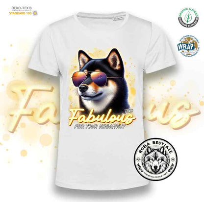T-Shirt TOO FABULOUS - SHIBA INU Black Tricolor